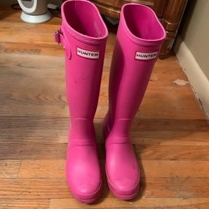 Pink Hunter boots